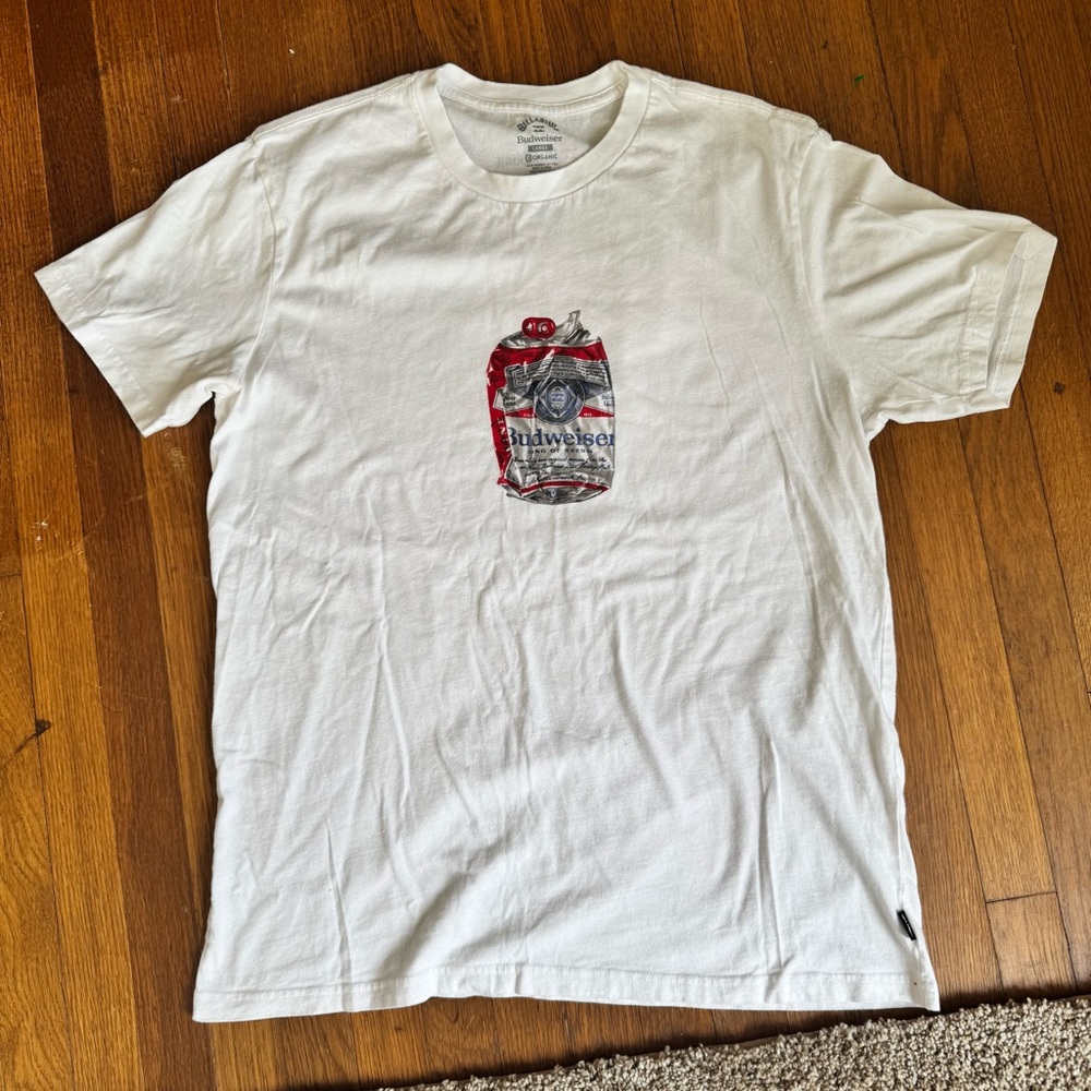 Billabong White Tee with Budweiser graphic